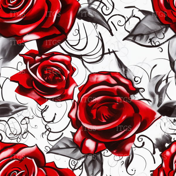 RTS - Clear Vinyl Design  -   Ruby Roses 2