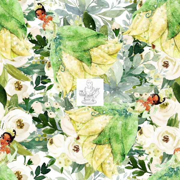 CLEARANCE -   Frogs Friend Floral Princess Vinyl