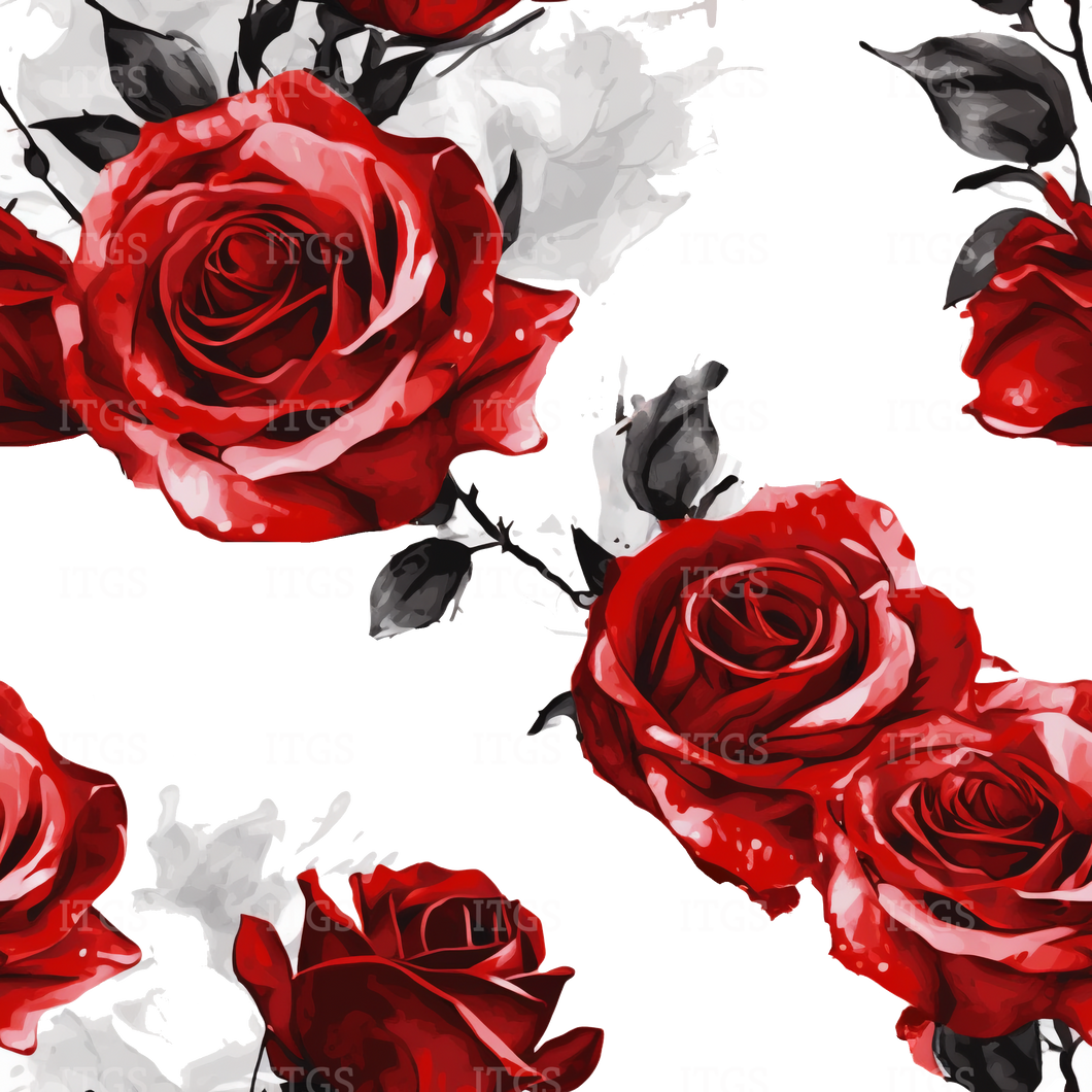 RTS - Clear Vinyl Design  -   Ruby Roses 1
