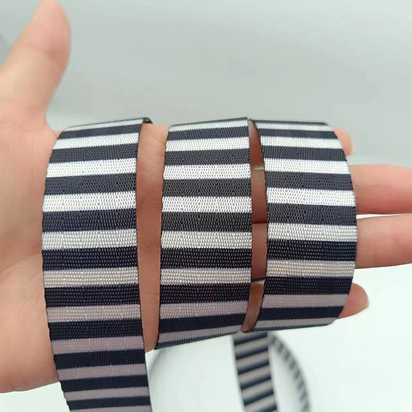 RTS Hardware - 1" Striped B/W Webbing