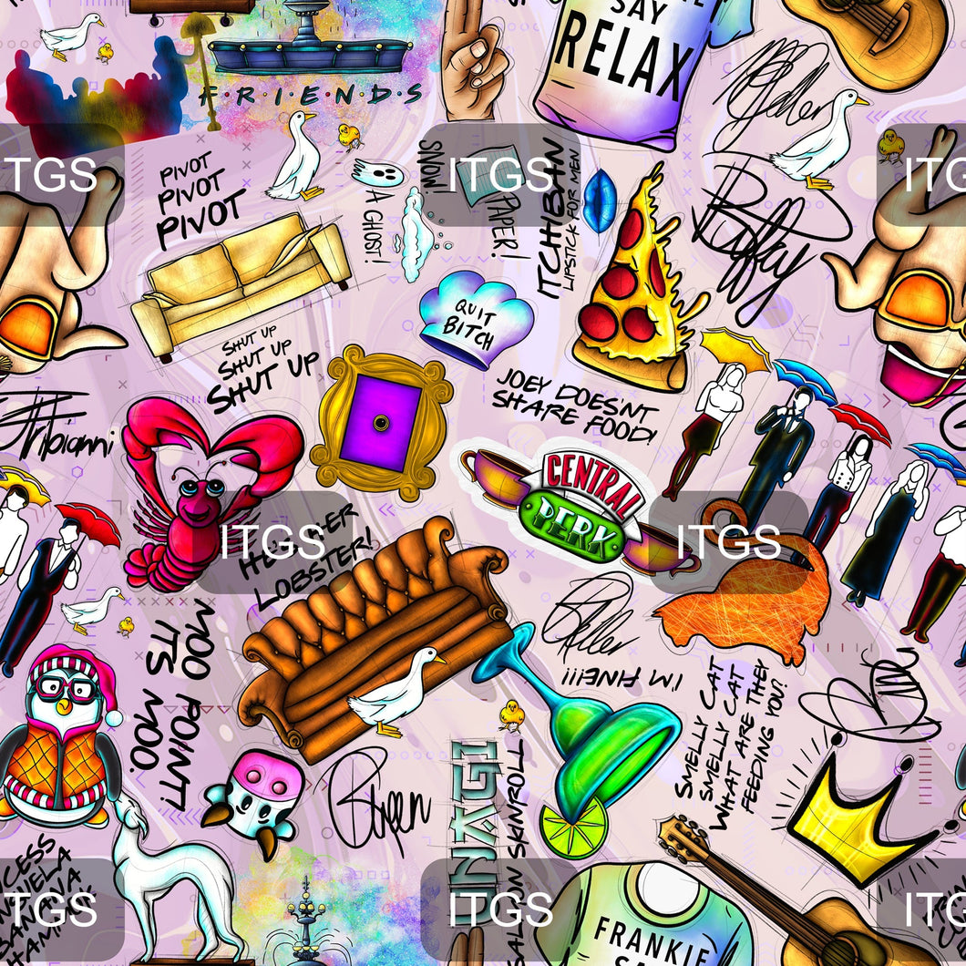 RTS - Our Friends Main Cream Marble Woven