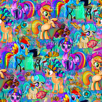 Sewing Ponies - Turquoise Hues