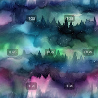 Watercolor Mountain View 2