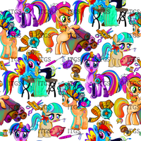 Clear Vinyl Design  -   Sewing Ponies