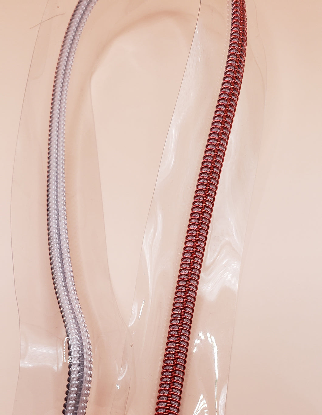 RTS Clear RED #5 Zipper Tape by the Yard