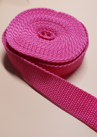 RTS Hardware - 1" Woven Bright Pink Webbing