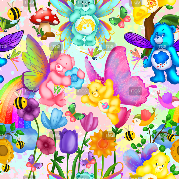 Butterfly Bears 4 - Pastel Clouds