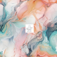 Watercolor Marble -   Tangerine Hue
