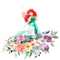 RTS -  Mermaid Floral Princess Panel Woven