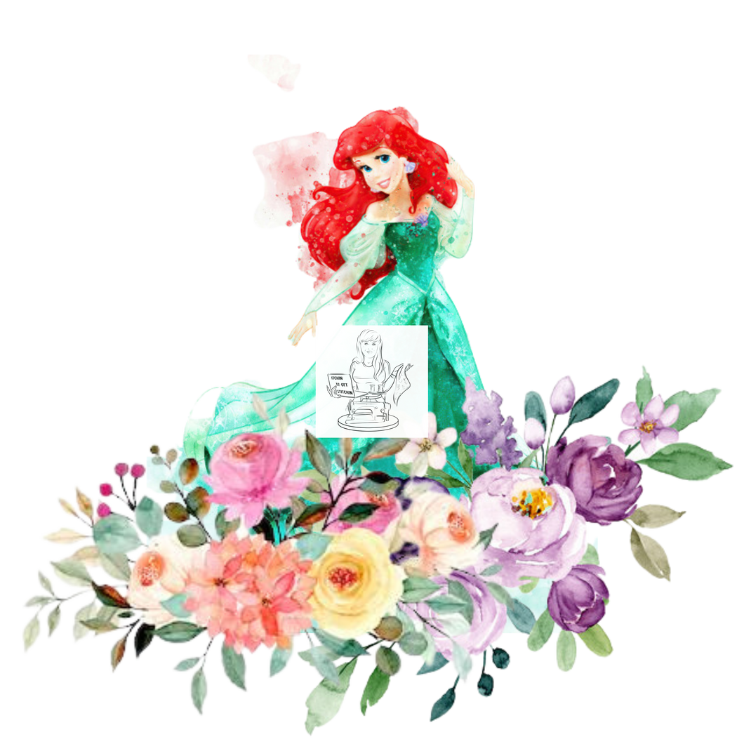 RTS -  Mermaid Floral Princess Panel Woven