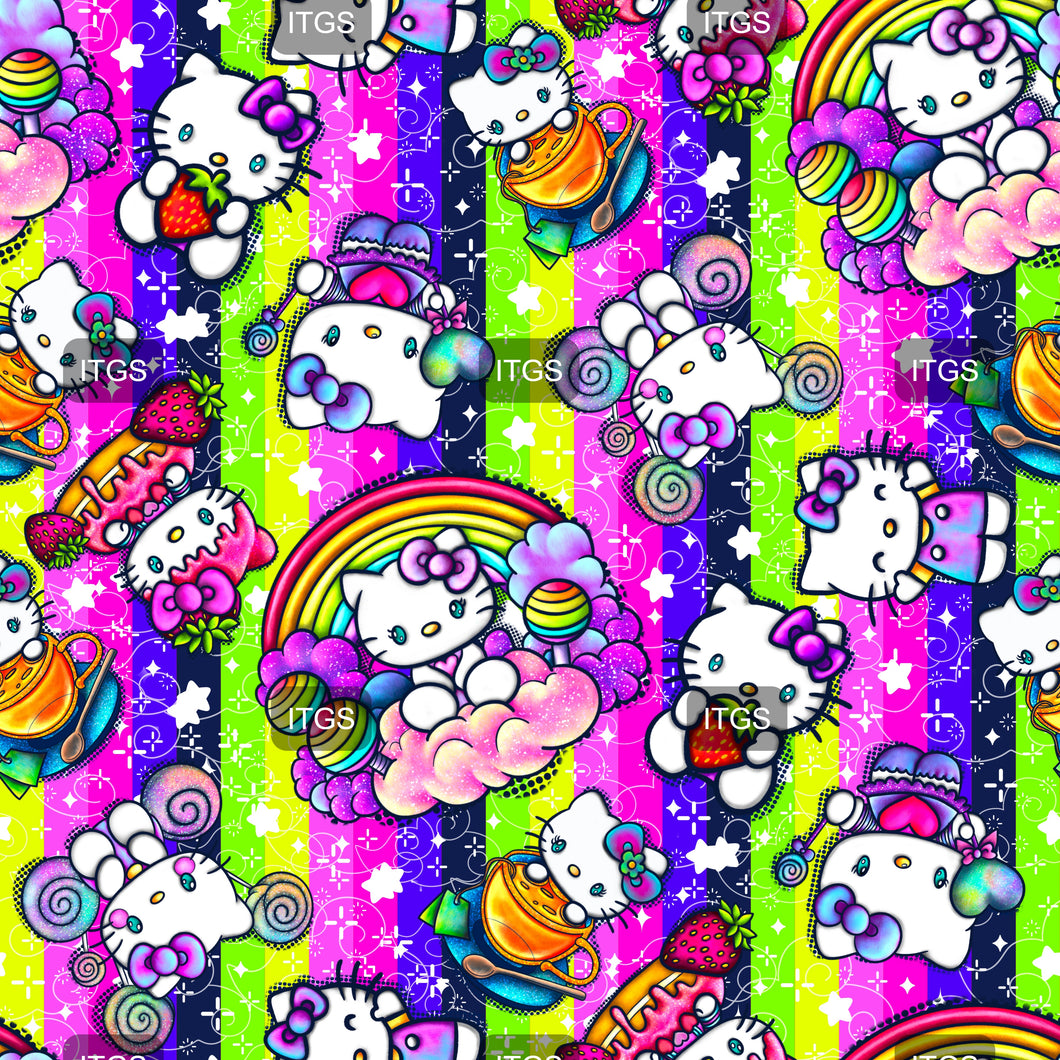 RTS - Bright Kitty Crew  - Hint of Navy Vinyl