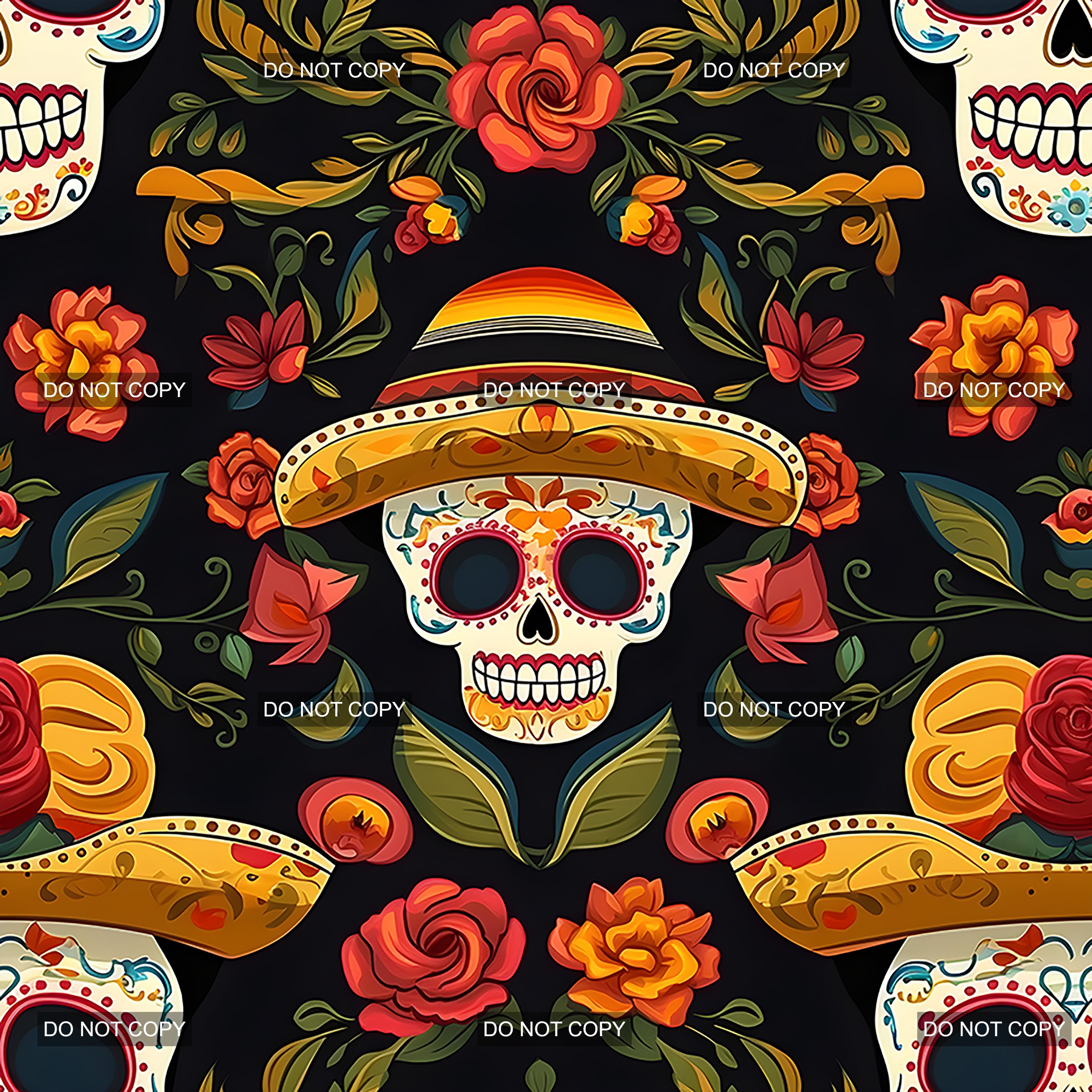RTS - Sugar Skulls 5 Vinyl – Itchin To Get Stitchin Custom Fabrics