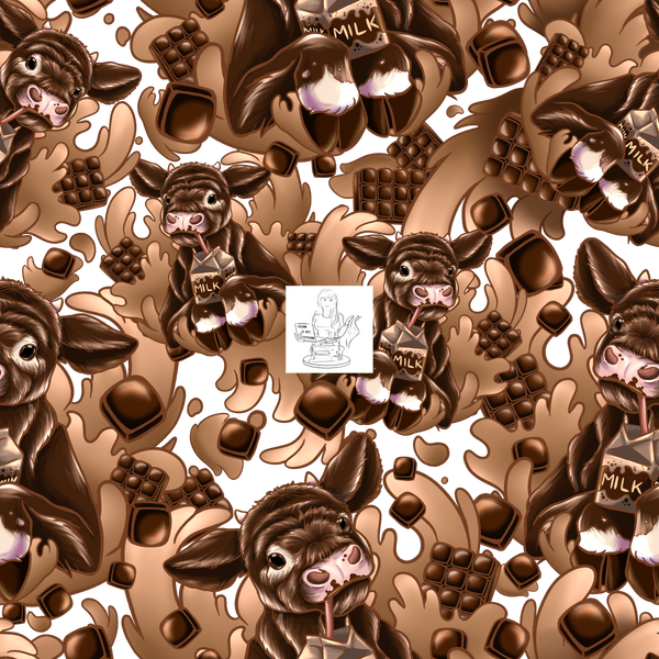 Clear Vinyl Design  -  Moo Milk / Chocolate