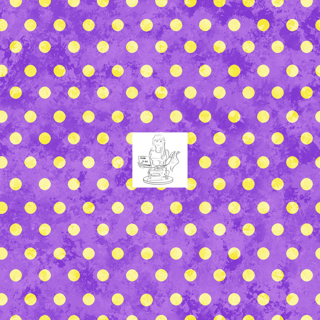 RTS - Sweet Treat Polka Dot Coordinate - Purple - Bamboo French Terry