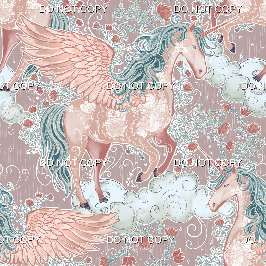 RTS - Dreaming of Unicorns -Dusty Rose Vinyl