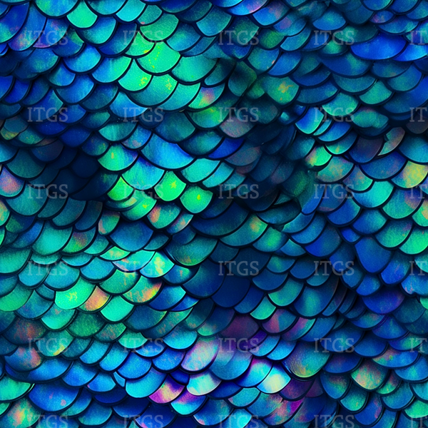RTS - Magical Mermaid Scales - Blue Hues Vinyl