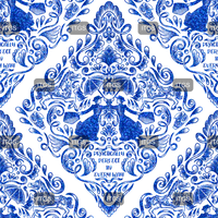Magical Mary Damask - Blue 2 - Exclusive