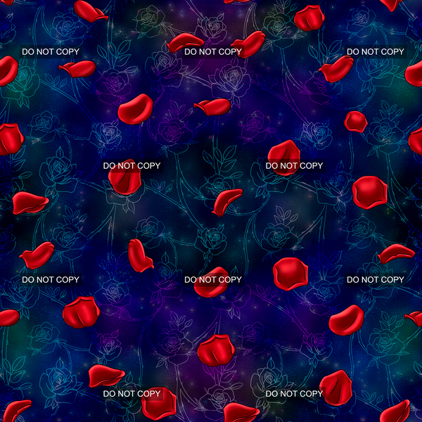 Love and Roses Background 1C - Sketched Floral