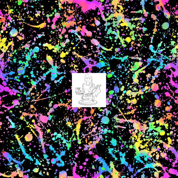 RTS LF Paint Splash Canvas Itchin To Get Stitchin Custom Fabrics