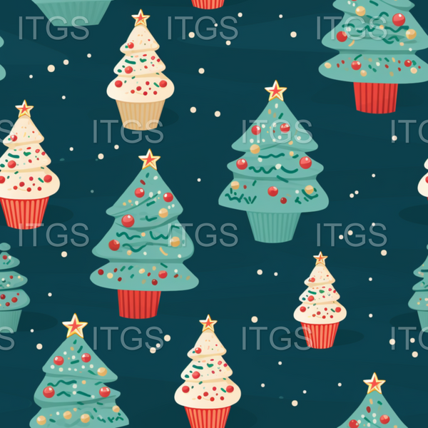 Holiday Cupcakes - Trees