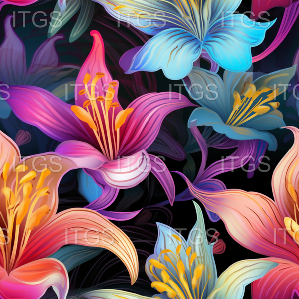 Painted Lilies 1