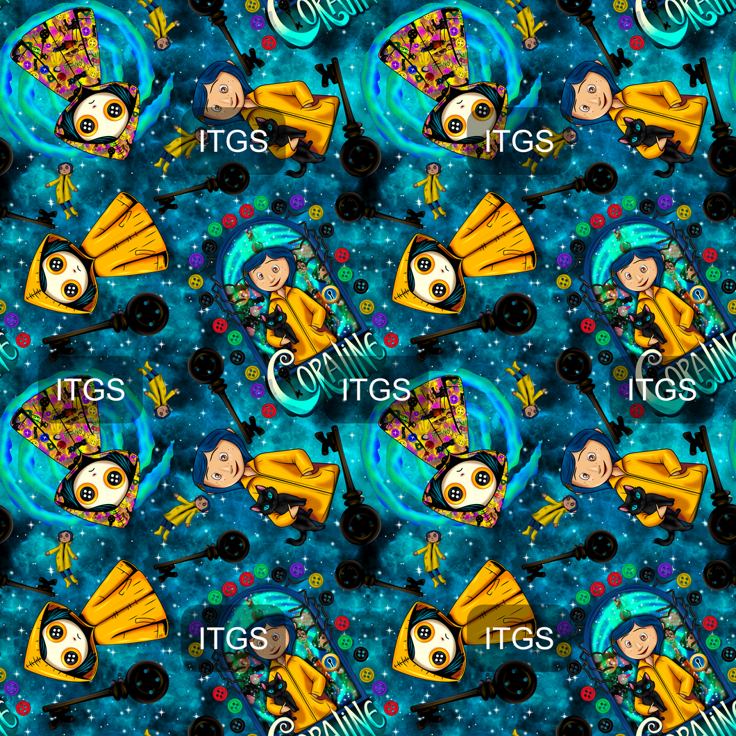 RTS - Button Girl - Dark Cotton Lycra