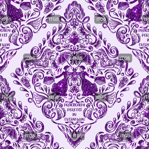 Magical Mary Damask - Purple 1 - Exclusive
