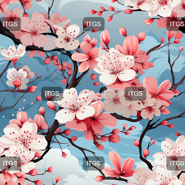 RTS - Cherry Blossoms Heaven 7 Waterproof Canvas