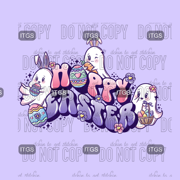Easter Boo Panel - Lavender
