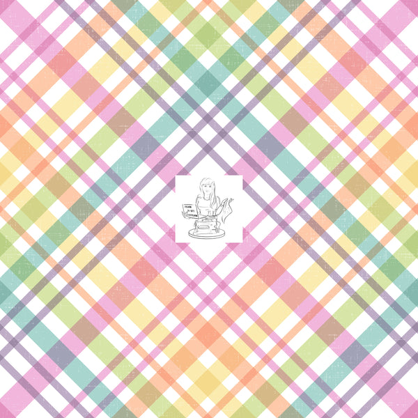 Bright Pastel Rainbow Plaid