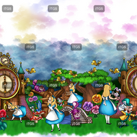 Enchanted Wonderland Border 2A - White Colors