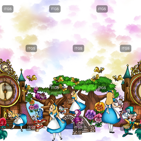 Enchanted Wonderland Border 2 - White Colors