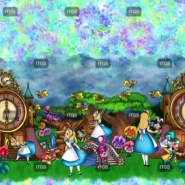 Enchanted Wonderland Border 7A - Fireworks