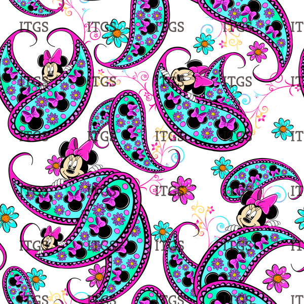 RTS - Clear Vinyl Design  -  Paisley Mouse
