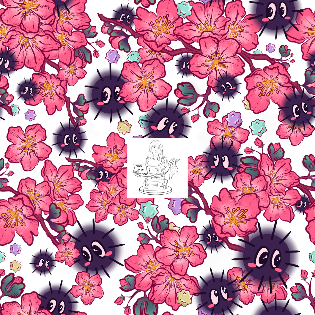 RTS - Clear Vinyl Design  -  Floral Dust