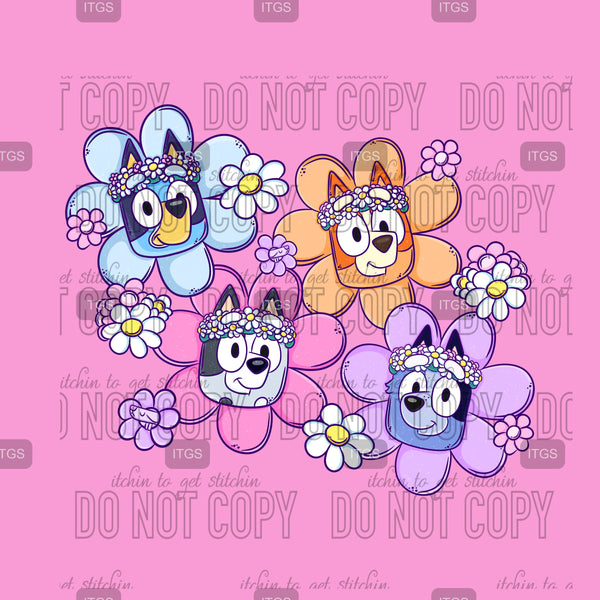 Flowered Pups Panel 1