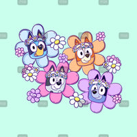 Flowered Pups Panel 5