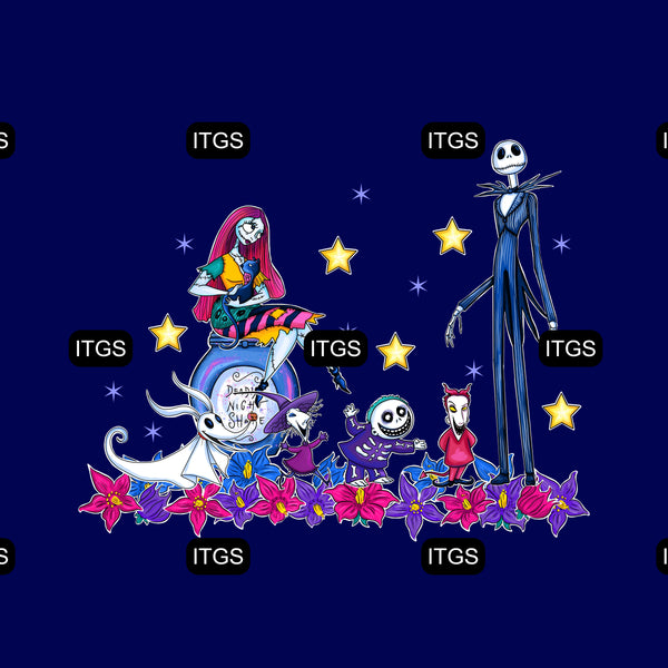 Nightmare Garden Panel 4 - Navy