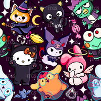 Spooky Kitty Crowd - Dark