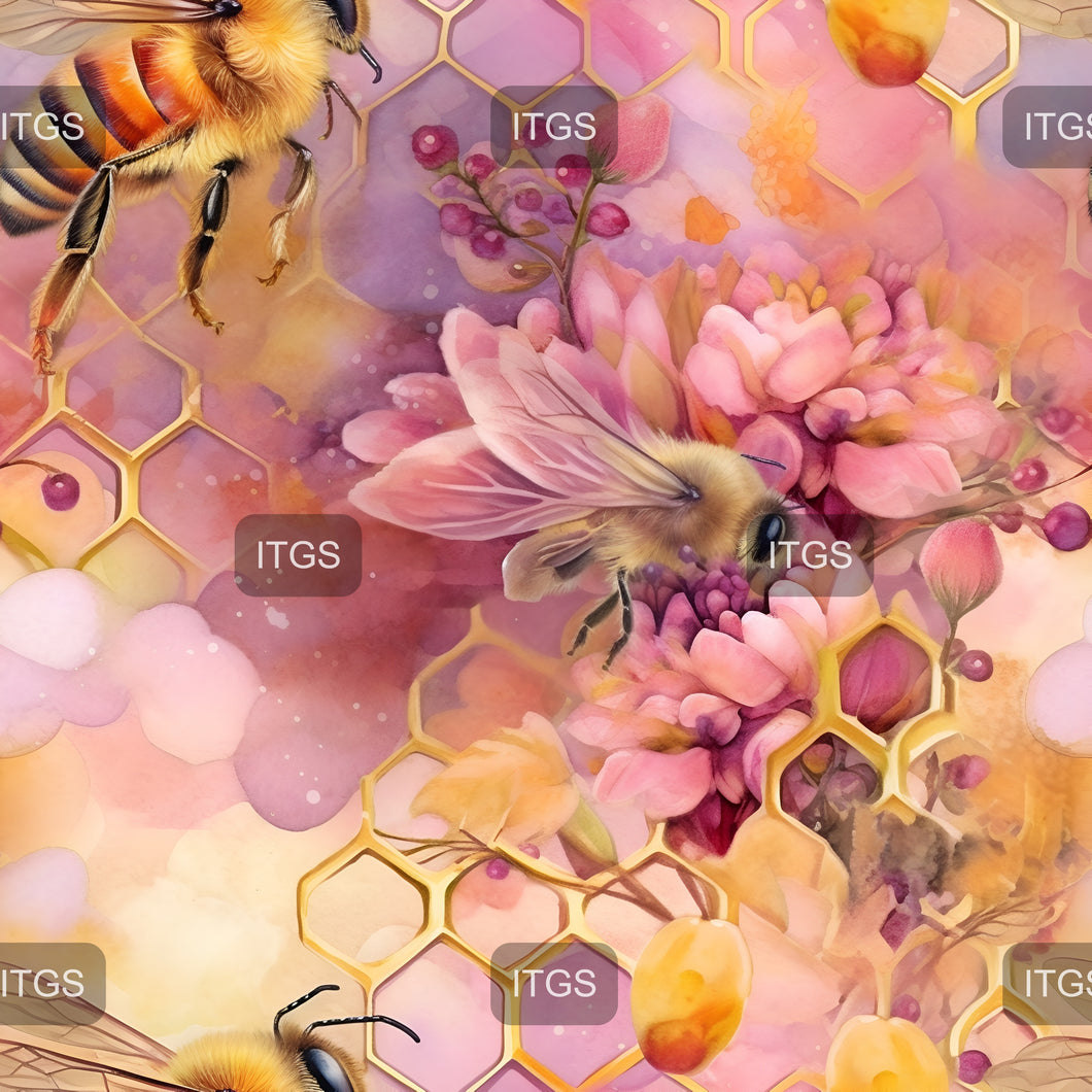 RTS - Honeycomb Visitors - Deep Pink Vinyl