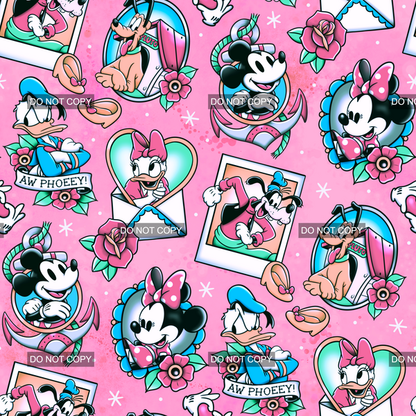 Mouse and Friends Tat - Pink