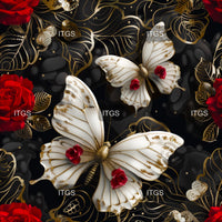 RTS - Gold Laced Butterflies 1 Waterproof Canvas