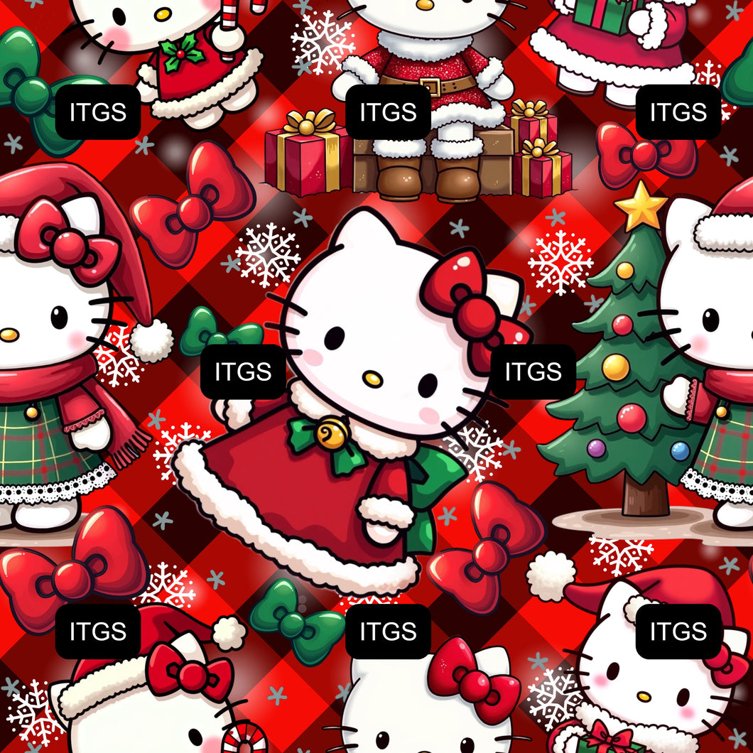 RTS - Christmas Kitty - Red Vinyl