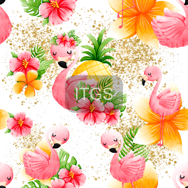 Clear Vinyl Design  -   Shy Flamingo