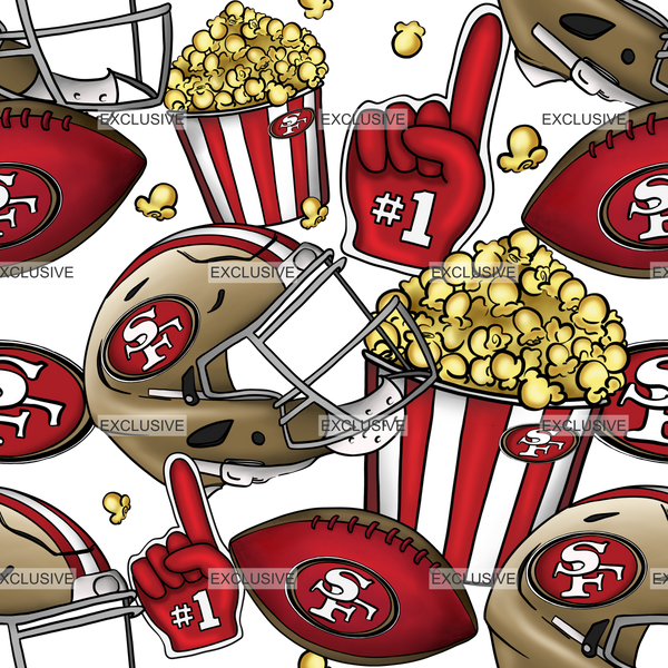 Clear Vinyl Design  -  Football Season -  4 + 9 Equals Champions