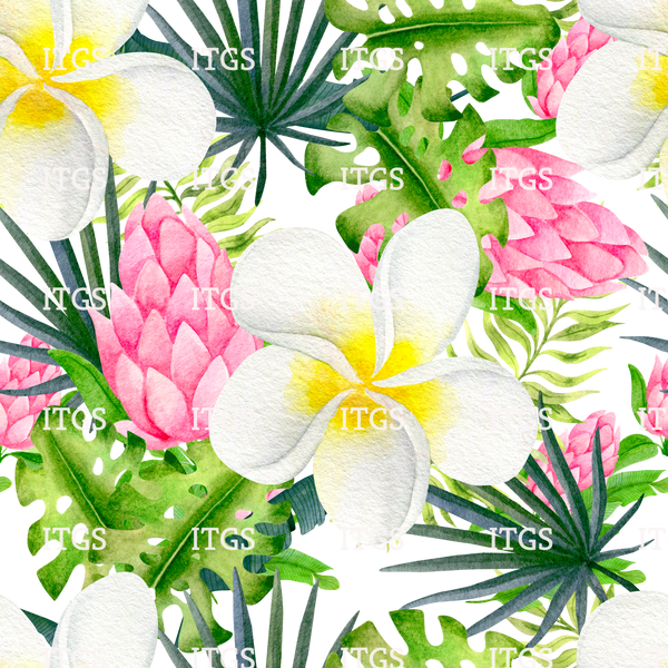 RTS - Clear Vinyl Design  -  Jungle Floral Frolic 2