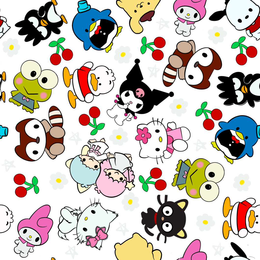 RTS - Clear Vinyl Design  -  Kitty Crowd