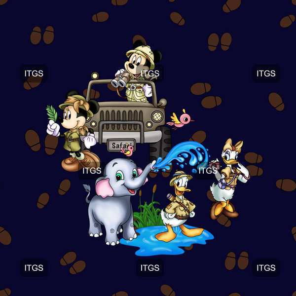 Jungle Crew Panel - Navy