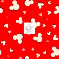 RTS -  Doodle Mouse Coordinate - Red Vinyl