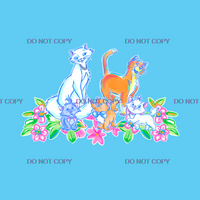 LP Cats Panel  - Blue 4